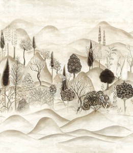 DGSUM2011 > DGSUM2013 Summer Tapeta panel, mural, kremowa, jasna, beżowa, drzewa, las, roślinna