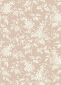 6965 Österlen Tapeta roślinna, kwiaty, vintage, różowa