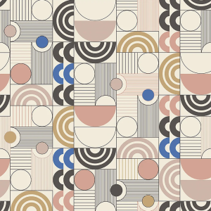 4754 Tapeta geometryczna retro, vintage