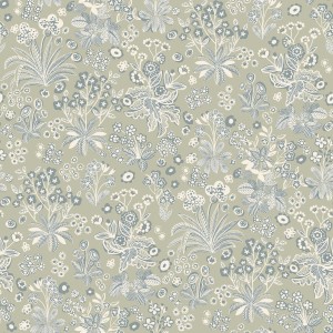 5826 Nordic Folk Tapeta roślinna, polne kwiaty, łąka