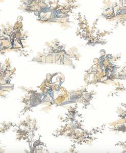 BTJD 201731919  Les Belles Toiles De Jouy 2 Tapeta dworskie sceny rodzajowe