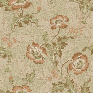 8069 Anno II Tapeta w kwiaty, vintage, maki
