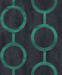 Khroma PRI207 Prisma Tapeta Geometryczna Koła Granatowa Zielona