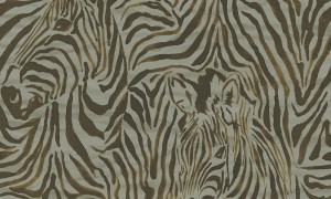 Arte 28002 Wildwalk Tapeta w zwierzęta, zebra, szara, orientalny wzór