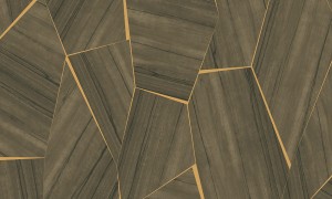 Arte 28051 Wildwalk Tapeta brązowa imitująca drewno, pomarańczowe kreski