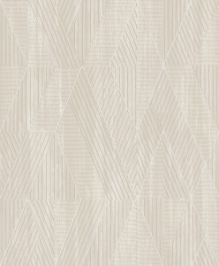 Khroma PRI302 Prisma Tapeta Geometryczna Beżowa Art-Deco efekt 3D