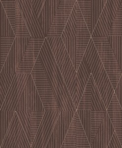 Khroma PRI303 Prisma Tapeta Geometryczna Brązowa Art-Deco efekt 3D
