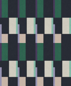 Khroma PRI603 Prisma Tapeta geometryczna prostokąty granatowy zielony fioletowy