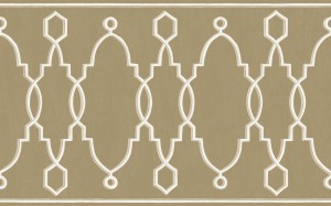 Cole & Son 99/3017 BORDER Folie Tapeta brązowa, linie, geometryczne, wzór