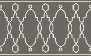 Cole & Son 99/3015 BORDER Folie Tapeta czarna, linie, geometryczne, wzór