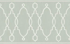 Cole & Son 99/3013 BORDER Folie Tapeta zielona, linie, geometryczne, wzór