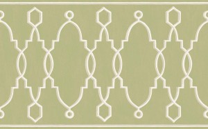 Cole & Son 99/3012 BORDER Folie Tapeta zielona, linie, geometryczne, wzór