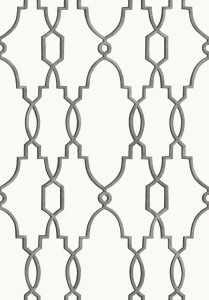 Cole & Son 99/2008 Folie Tapeta geometryczna, szare, czarne linie, romby