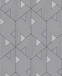 Khroma WIL501 Wild Tapeta Geometryczna Srebrna Czarno-biała Efekt 3D