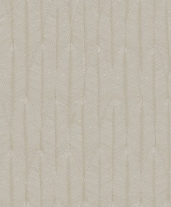 Khroma TRI503 Tribute Tapeta tropikalna liście połysk flizelinowa beżowa białe liście